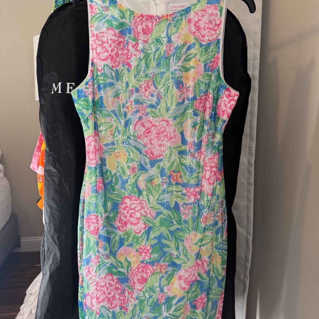 Nwt Lilly Pulitzer X Badgley Mischka Heather Shift Dress - 14